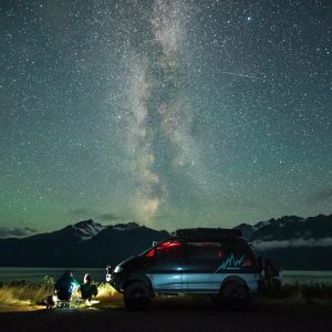 Campers enjoying the milky way