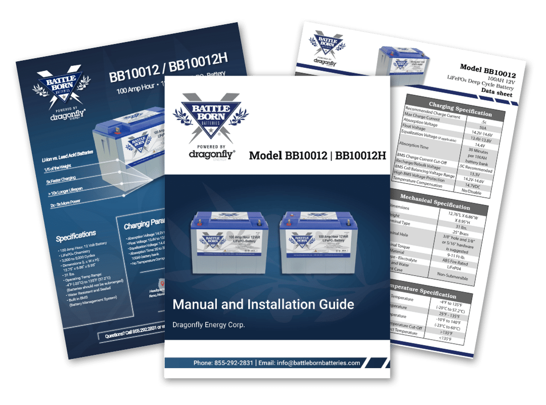 Documents for the 100Ah 12V LiFePO4 Deep Cycle Battery by Battle Born Batteries